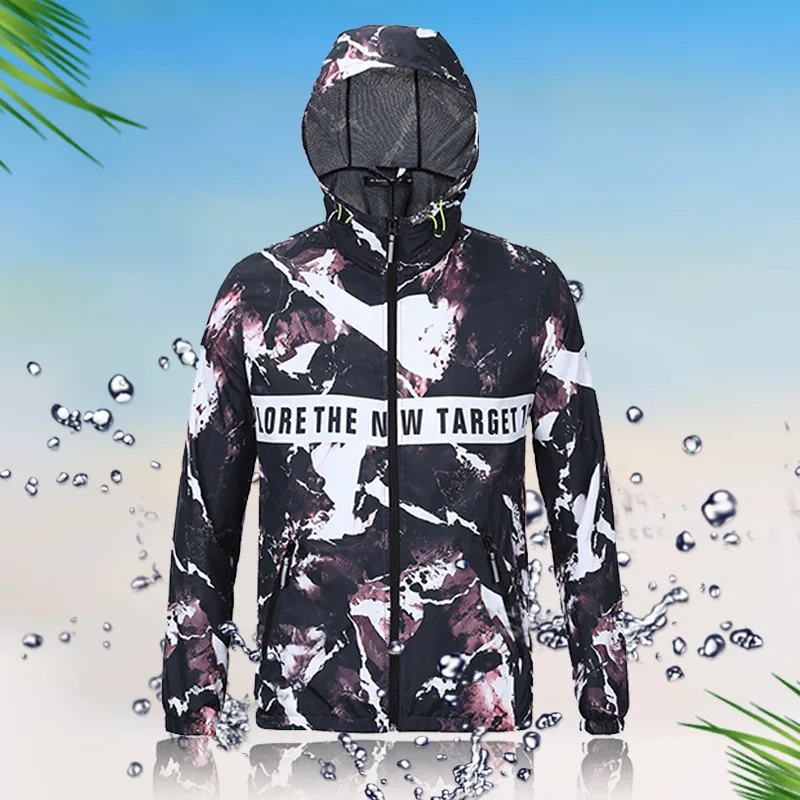 Мужская водонепроницаемая ветровка с капюшоном в стиле кэжуал | одежда