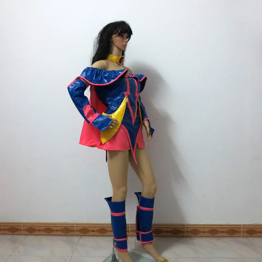 Ю Ги о! Костюм для косплея Yu Gi Oh Dark Magician Girl с шляпой бесплатная доставка|cosplay costume|girl