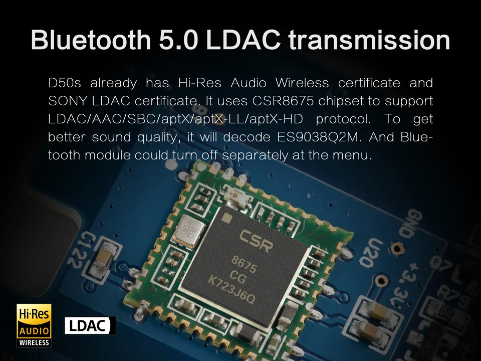 Топпинг D50S Bluetooth DAC ES9038Q2M декодирование аудио USB DAC XMOS XU208 DSD512 32 бит/768 кГц OPA1612 USB/OPT/коаксиальный вход