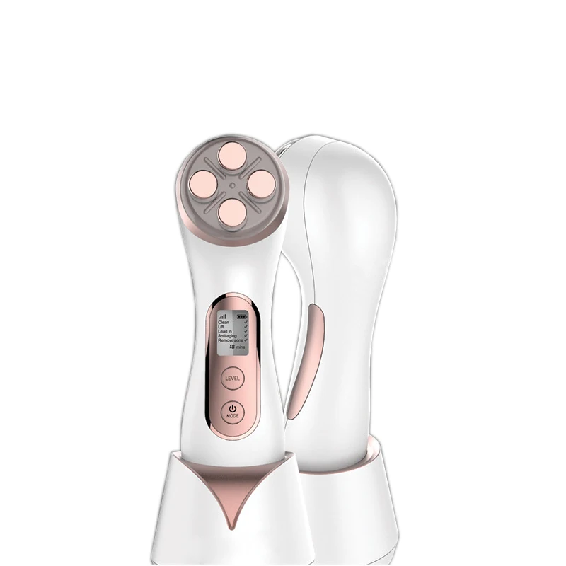 EMS MicroCurrent Vibration Skin Care Tighten Lifting Facial LED Photon Radio Frequency Wrinkle Removal Beauty Massager Machine | Красота и