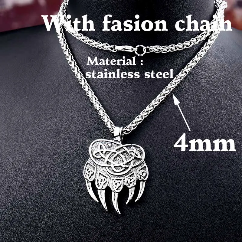 fashion chain style Байер 316L из нержавеющей стали Тор молот Мьёльнир кулон ожерелье Викинг скандинавский, норвежский колье с кулоном в стиле викингов мужской подарок модные украшения - Окраска металла: fashion chain style