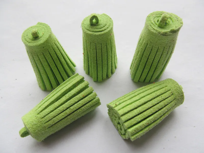 

Free Shipping 10pcs 33mm Handbag Tassels,DIY Accessories, Glass Green Korean Fleece Suede Cord,Chamois Macrame Bag Component