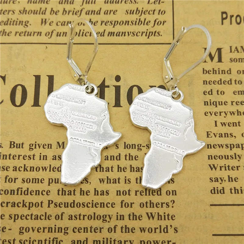 LPHZQH модные серьги с картой Африки для женщин африканские аксессуары ювелирные