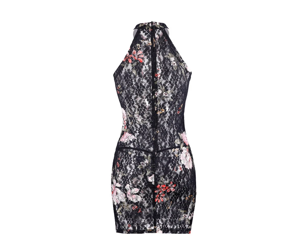 Эротическое нижнее белье Cheongsam со стоячим воротником, платье для сна, прозрачное сексуальное нижнее белье с разрезом, невидимая молния, сексуальное нижнее белье