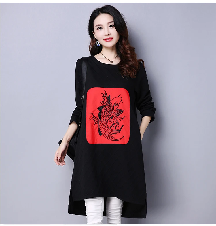 Женское платье с принтом в стиле ретро большого размера новинка 2020 осенне зимнее