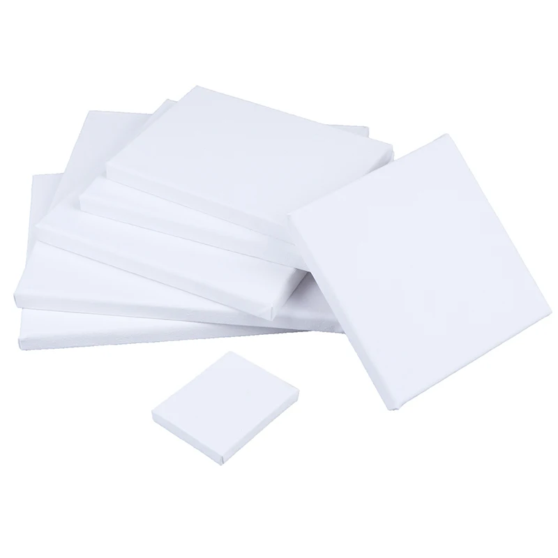 

1PCS Mini Blank White Mini Small Stretched Artist Canvas Art Board Oil Paint Board