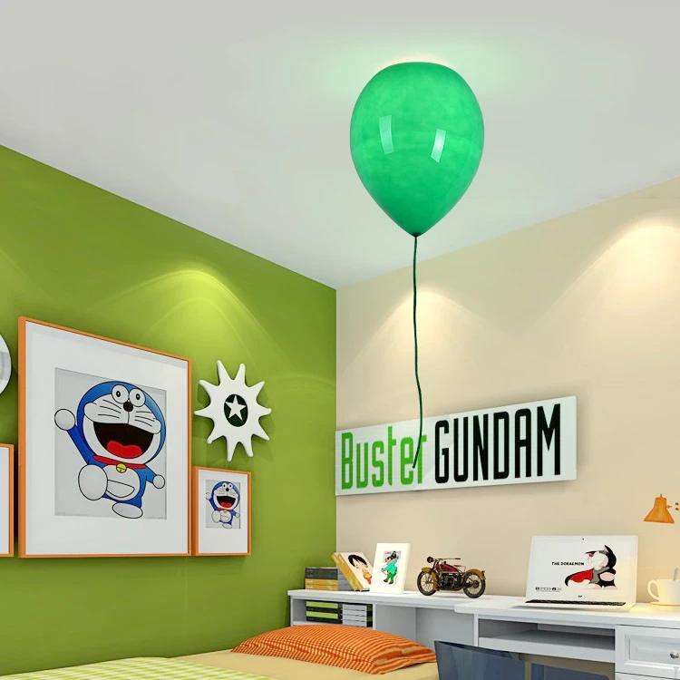 

6 colors Pendant Lamp modern Ceiling installation kids bedroom cord pendant light Balloon Glass pendant lighting for restaurants