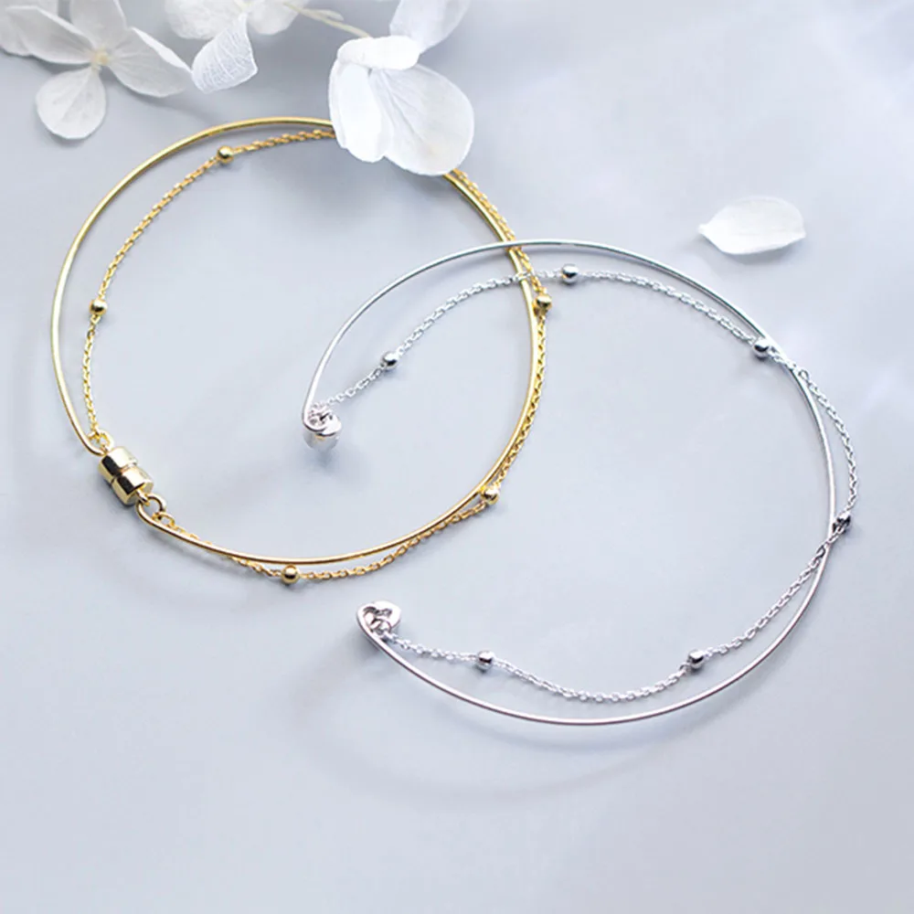Золотые Многослойные браслеты 100% Серебро 925 пробы Tobilleras Pulsera Para Tobillo винтажные