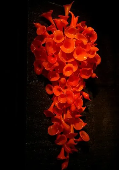 По оптовой цене из Китая роскошный красный Стекло люстра лампа светодиодный свет