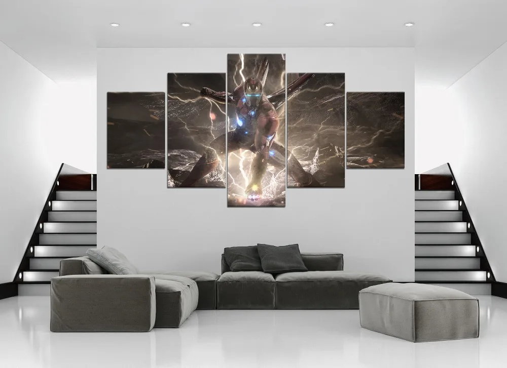 Avengers Endgame Movie Wall Art HD Prints 5 Pieces Canvas Painting Modern For Living Room Artwork Decorative Drop Shipping TYG | Дом и сад