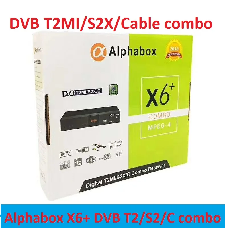Новейший Alphabox X6+ комбо powervu Авто ролл DVB-T2/C/S2 комбо приемник с RF, Youtube