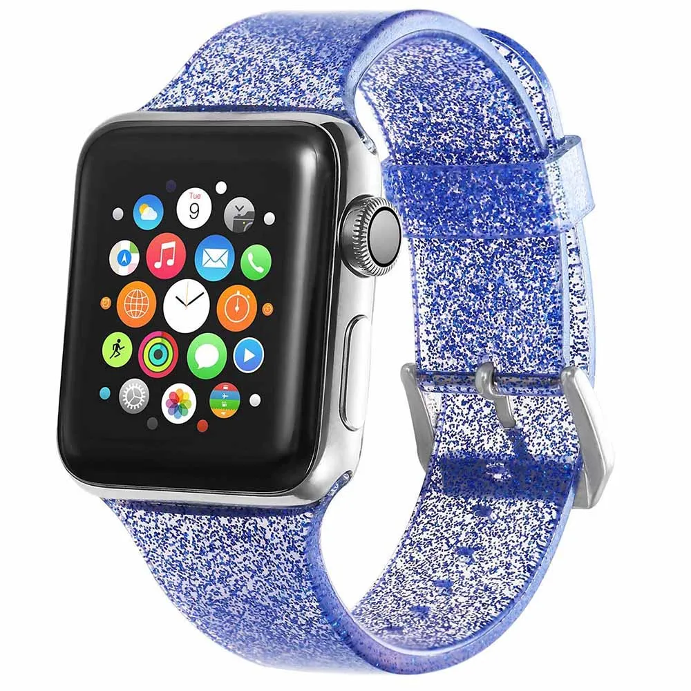 Шикарный мягкий силиконовый ремешок для Apple Watch 38 мм 42 мм сменный резиновый ремешок для iwatch серии 5 4 3 2 1 40 мм 44 мм
