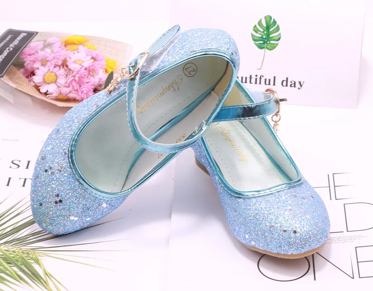 qloblo Kids Girls Wedding Shoes Children Princess Sandals High Heels Dress Shoes Shoes For Girls