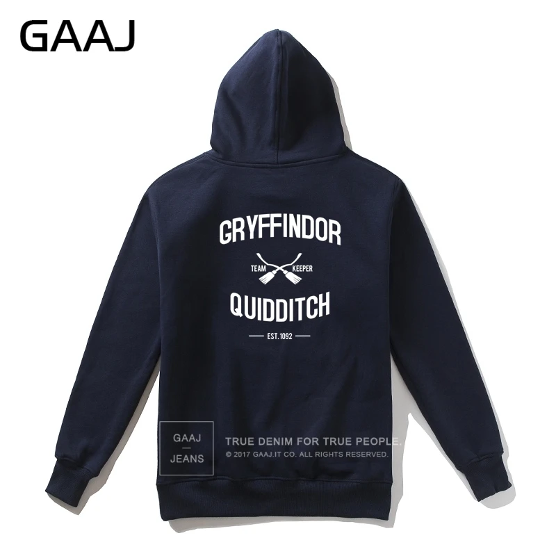 Navy With Zipper "Gryffindor Quidditch Team" мужская толстовка с капюшоном женская на молнии новая уличная скейтборда высокого качества Мужская брендовая одежда# DW844 - Цвет: Navy With Zipper