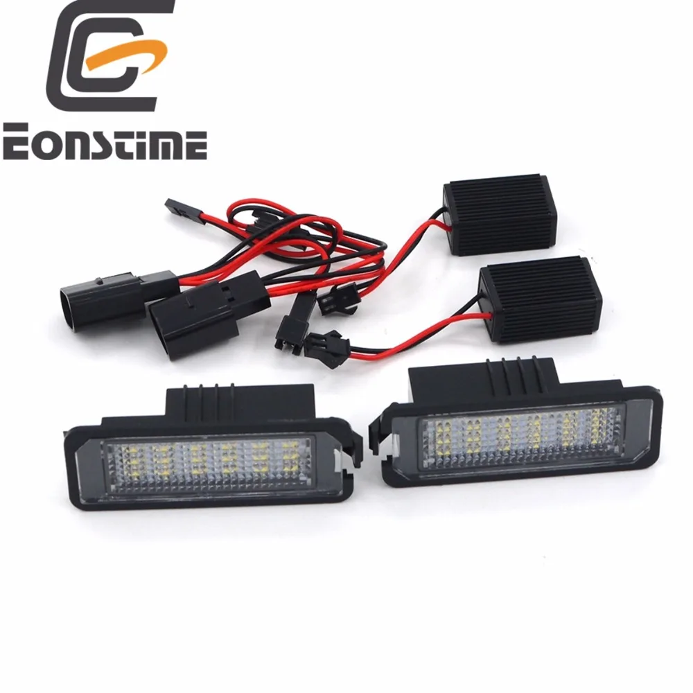 2CPS 18LED номерной знак светильник для VW Volkswagen Golf 4 5 6 Eos Lupo Beetle Passat CC Scirocco Polo Skoda SEAT