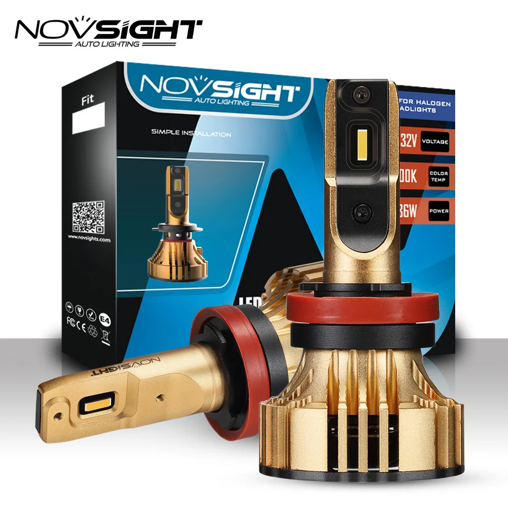 NOVSIGHT Автомобильные фары h11 светодиодные лампы H4 H7 H1 HB3 HB4 автомобильные для фар