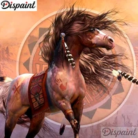dispaint full squareround drill 5d diy diamond painting animal horse scenery 3d embroidery cross stitch 5d home decor a10406