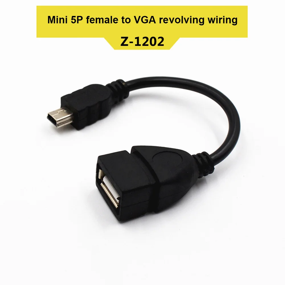 Фото Мини USB 5P папа к OTG женский автомобильный адаптер кабель для передачи данных