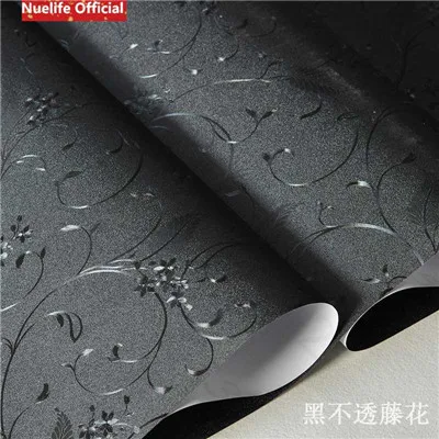 30cmx200cm Self-adhesive black flowers pattern opaque window glass film living room bedroom kid room shop insulation sunscreen window paper - Цвет: 30cmx200cm