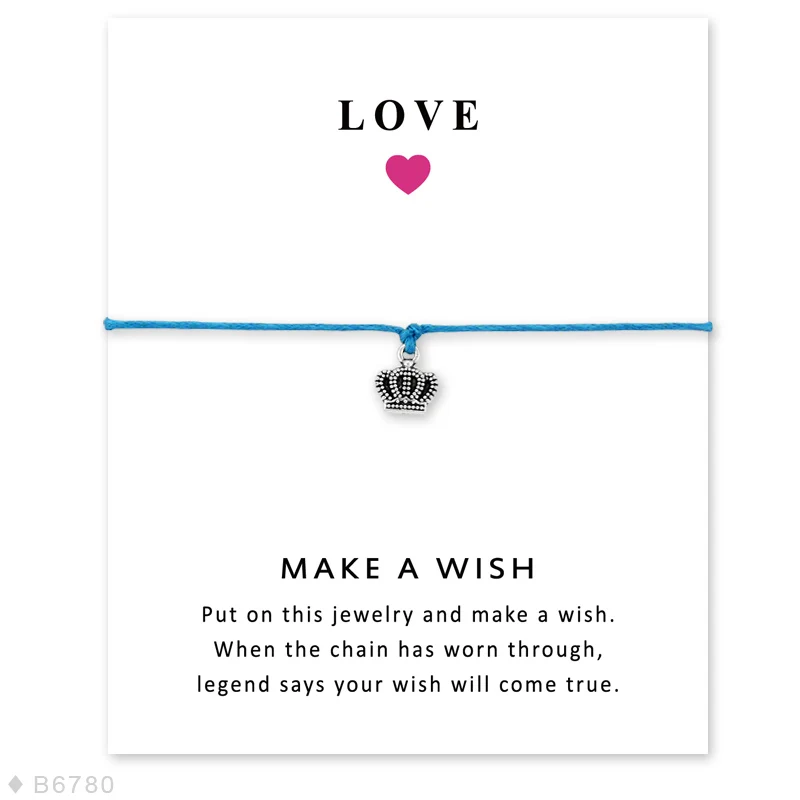 На заказ Серебряный Очаровательный браслет с короной для женщин и девочек