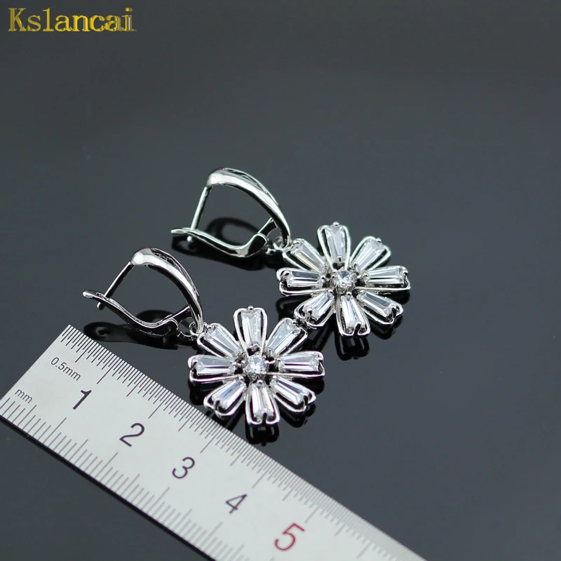 LAN украшения для свадьбы/дня рождения/партия Белый AAA циркон Цепочки и ожерелья