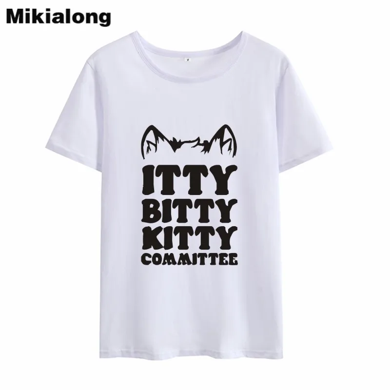 OLN 2018 Kawaii Cat Футболка для женщин напечатанные буквы Забавный футболки топы Femme с