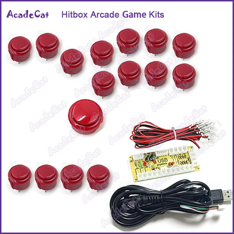 Hitbox Нулевая задержка DIY PC/Raspberry Pi аркадная игра наборы для маме файтинги все кнопочный набор с проводом