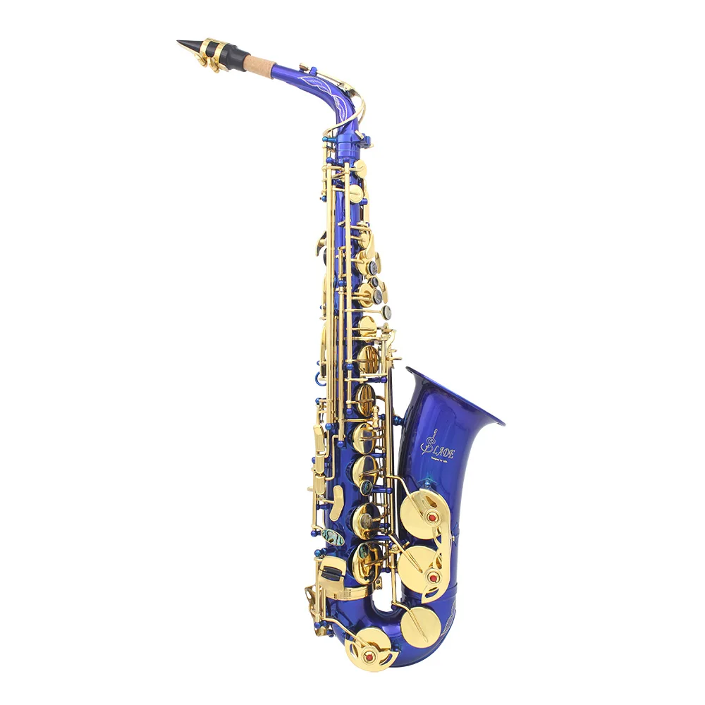 LADE латунь гравировкой Eb E-Flat альт саксофон Sax ушка оболочки кнопки с Чехол перчатки, Чистящая салфетка смазка Пояс Кисти