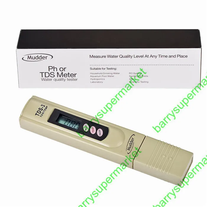 Портативный цифровой измеритель чистоты воды 3 шт. качества рН фильтр TDS