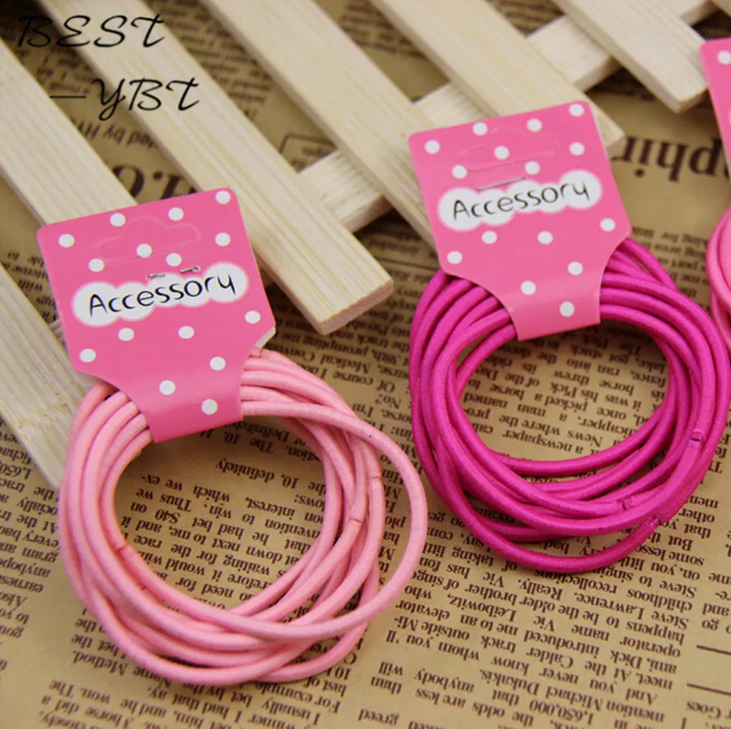 10 pcs/lot Cheap candy color ropes Fashion Cute Kids Elastic Hair Rope Ponytail Holder Band Ties Girls Accessories |