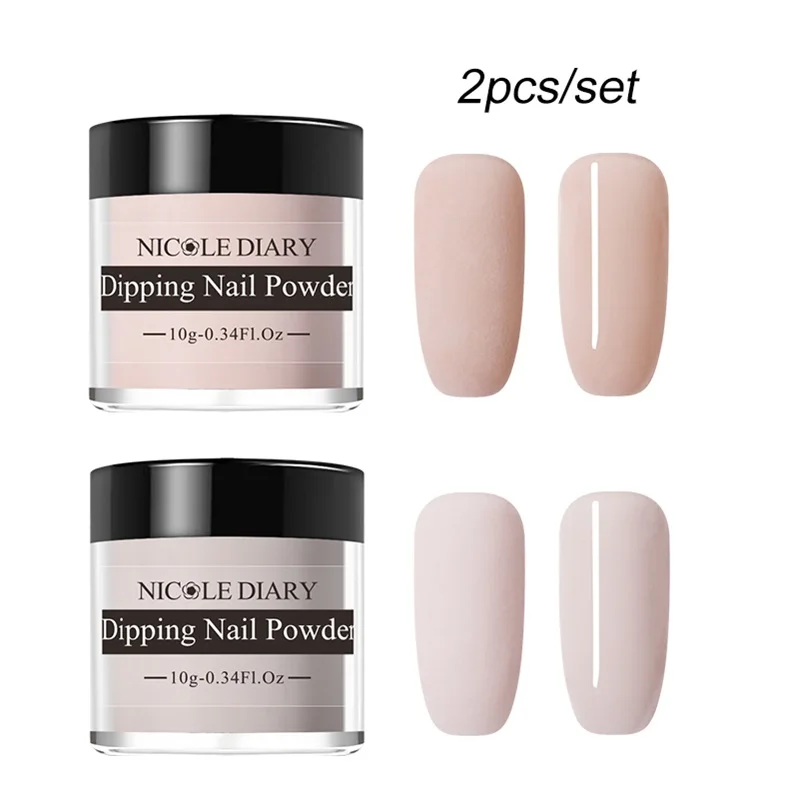 set 12 NICOLE DIARY 10 г телесный набор порошков чистый французский окунание блеск для ногтей без лампы лечение Dip порошок для ногтей маникюр дизайн - Цвет: set 12