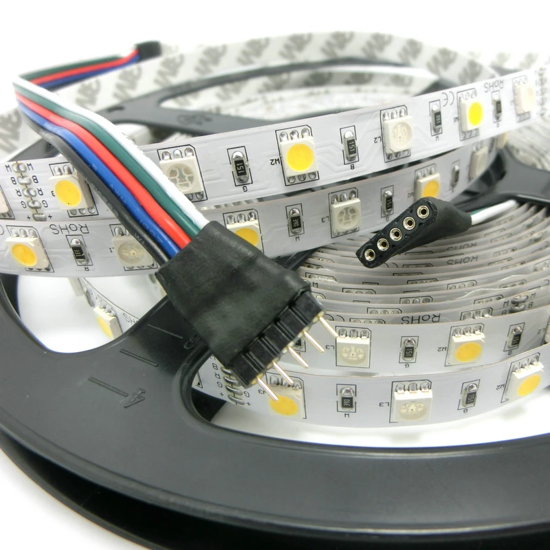 Светодиодная лента бесплатная доставка 5050 RGBW DC12V гибкая светодиодная лампа 60