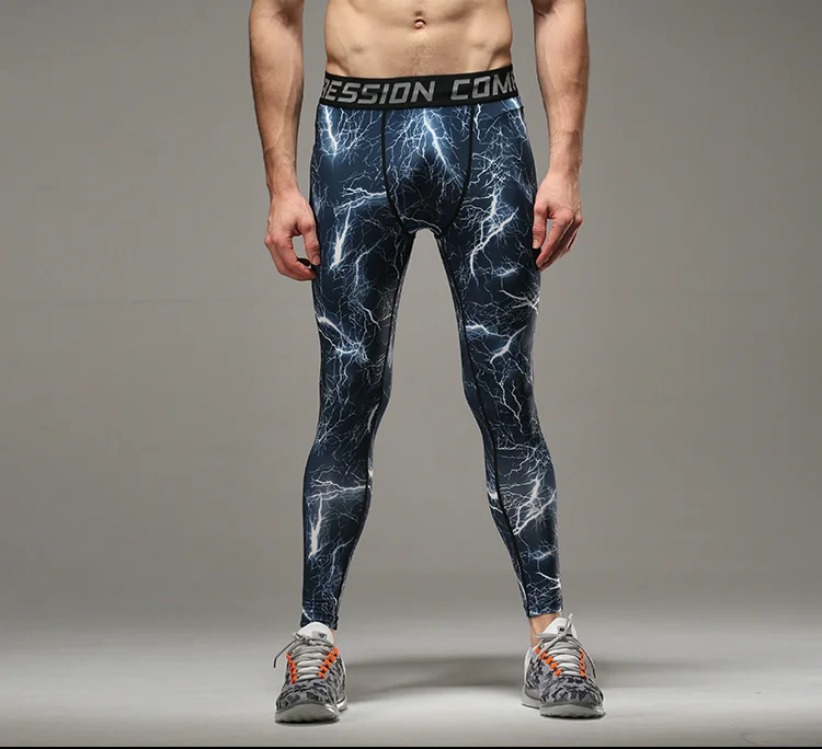 Мужские компрессионные брюки для бодибилдинга Jogger Фитнес упражнения обтягивающие леггинсы компрессионные колготки брюки спортивная одежда