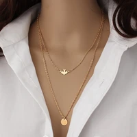new fashion handmade jewelry summer simple wild lady double peace pigeon gold necklace wholesale sales