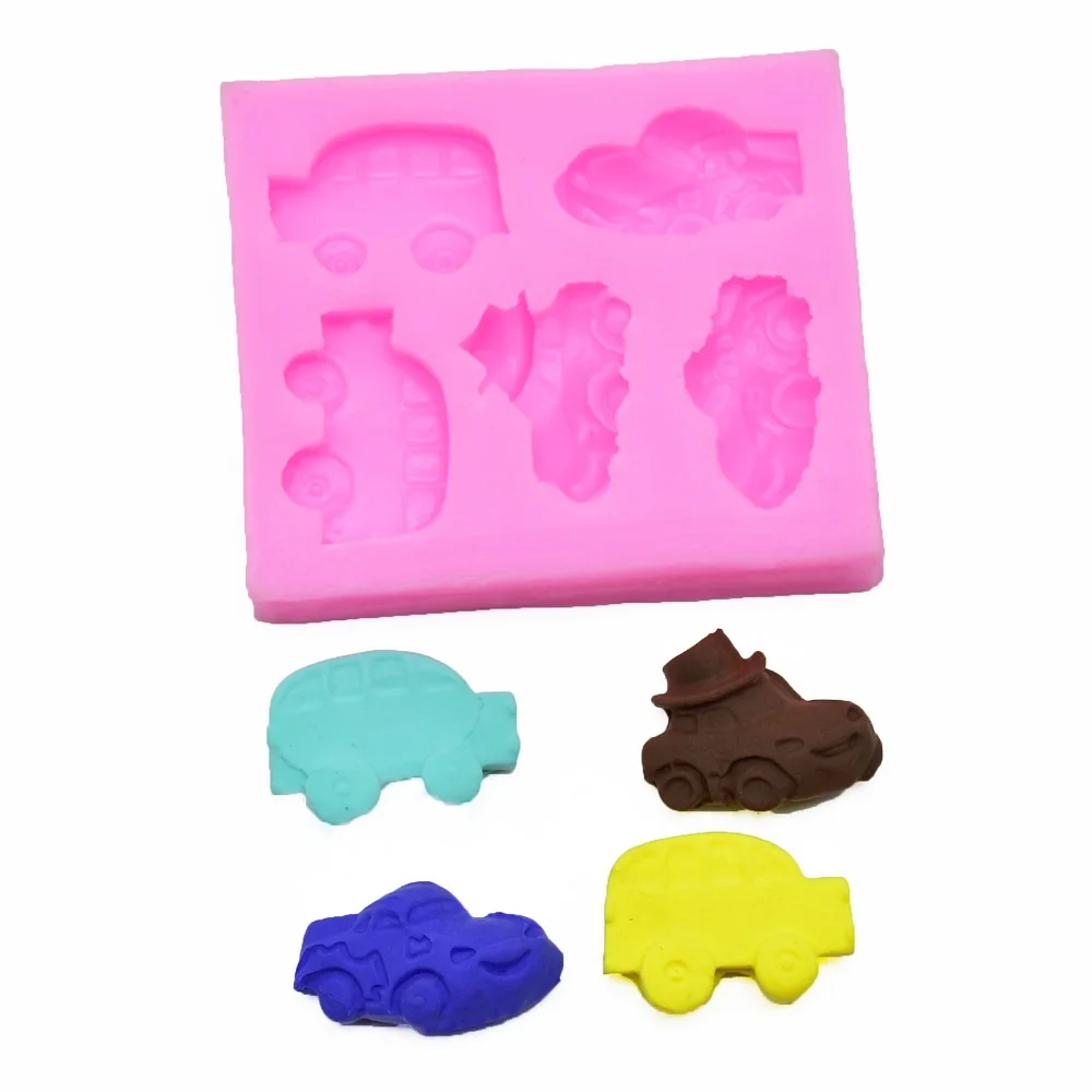Автомобили Силиконовые формы 3D Fondant (сахарная) декорирование тортов Сахар