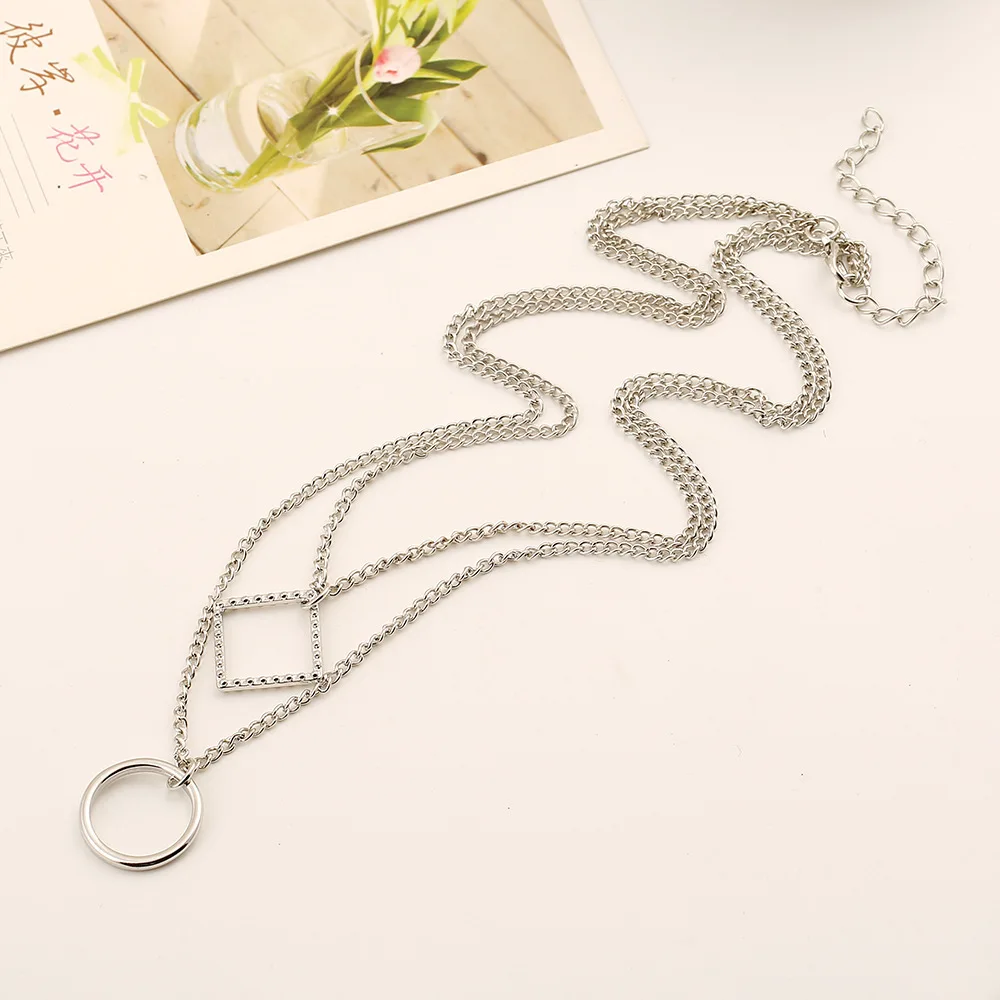 SHDIYAYUN 2017 New Big Sale Necklace Trendy Sliver&ampGold Color Geometry Female Pendant For Women Patry Jewelry Gift Accessories |