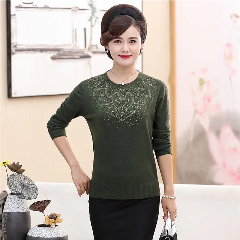 Middle-aged sweater middle-aged bottoming shirt thin PXOS35AJ128 |