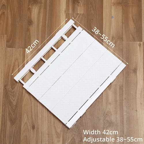 42White-38-55cm Шкаф перегородка держатель для хранения вешалка для шкафа Регулируемый многослойный Органайзер Полка Ванная комната держатель кухня отдельный каркас - Цвет: 42White-38-55cm