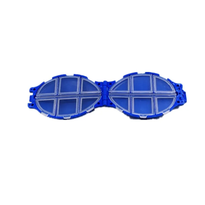 MSMRCO High Quaility 12 Grid Blue Plastic Fishing Tackle Box Turtle Fly Ocean Beach Fake Lure Goods | Спорт и развлечения