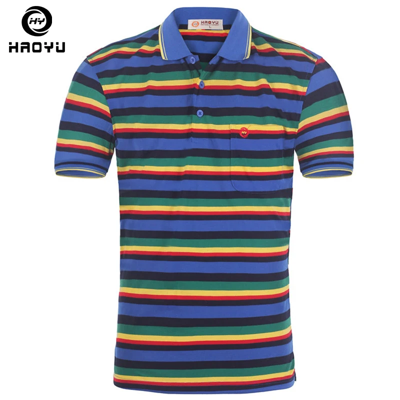 Мужская футболка поло повседневная облегающая в полоску размер M XXL|shirt element|shirt