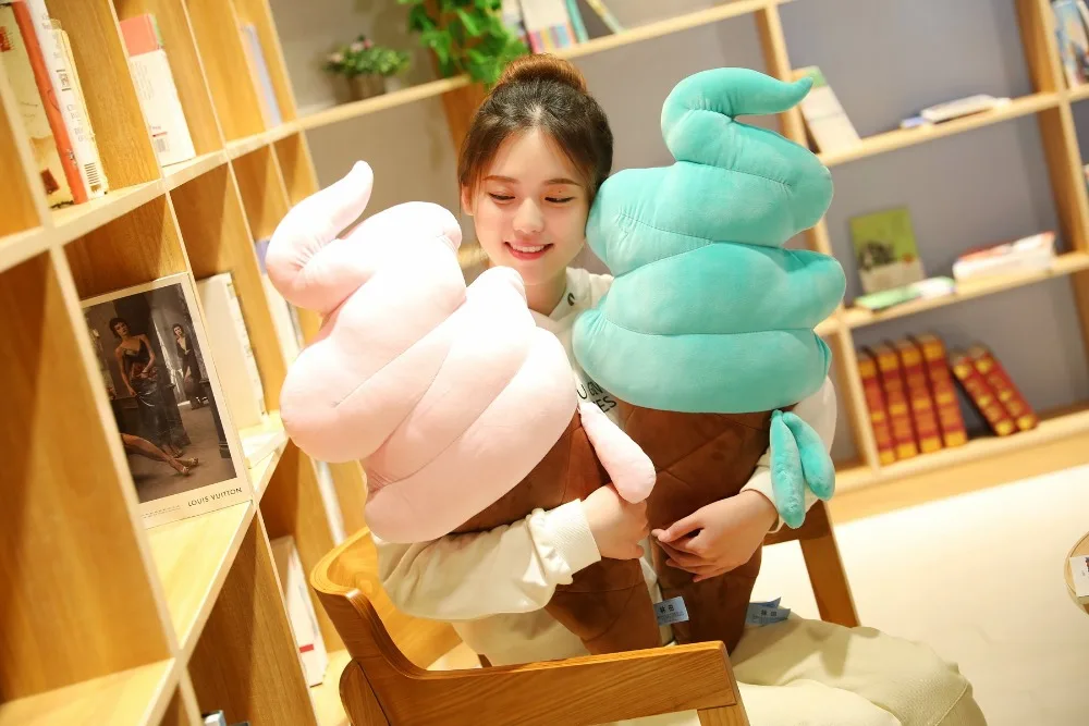 Конфеты Мороженое Plushie летние закуски подушки в виде продуктов креативный реалистичный Декор Подушка желтый розовый синий белый дети девочки женщины подарок