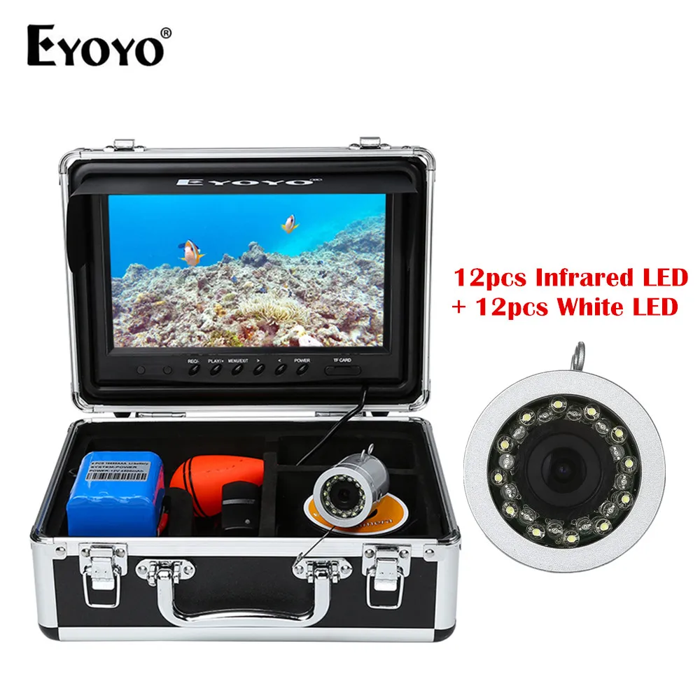 

EYOYO WF09 полностью серебристый 9 "30 М 24 шт. инфракрасный и белый светодиодный рыболокатор подводная видеозапись DVR 8 ГБ карта рыболовная камера