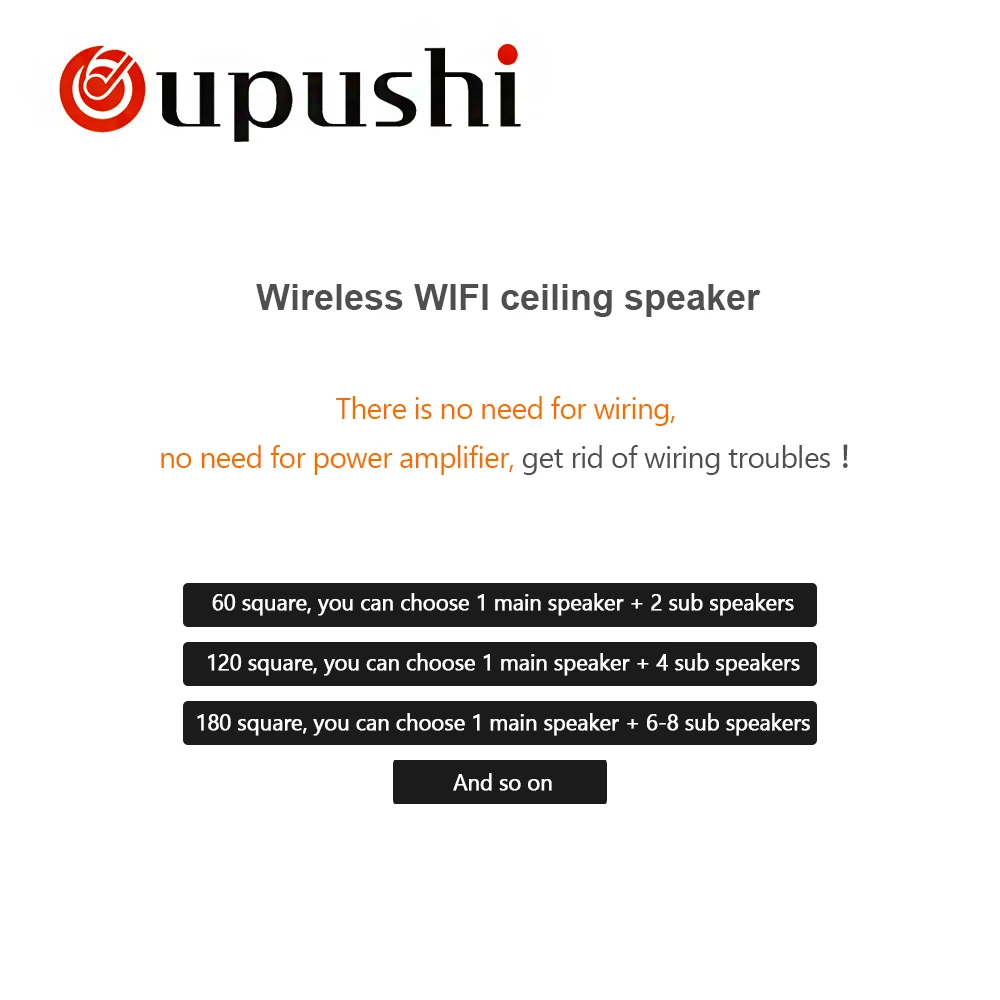 OUPUSHI wifi потолочный динамик 20 60 Вт высококачественные Встроенные колонки домашние