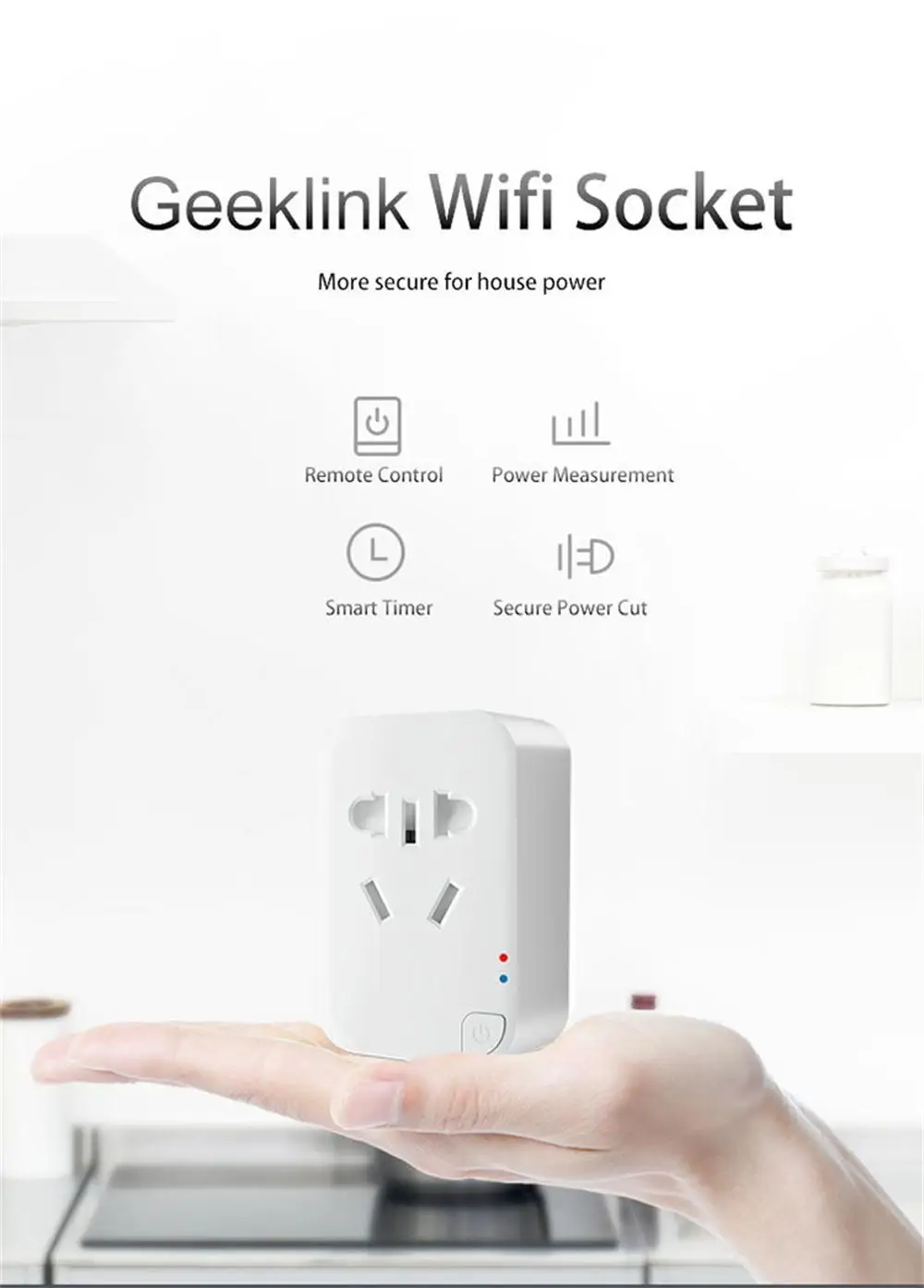 Geeklink Wifi умная розетка приложение дистанционное управление CN AU разъем питания работает с Alexa Google Home Tmall Genie умный дом автоматизация