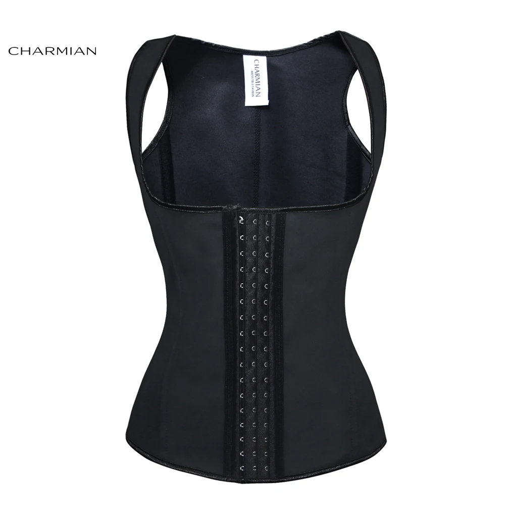 

Charmian Women's Latex Underbust Waist Trainer Cincher Body Shaper Corset Vest Spiral Steel Boned Corsets and Bustiers Shapewear