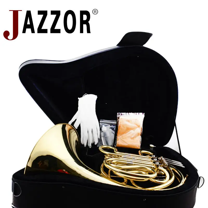 JAZZOR JZFH 210 4 клавишный французский рожковый вход модель Bb плоский инструмент для ветра Французский Рога с