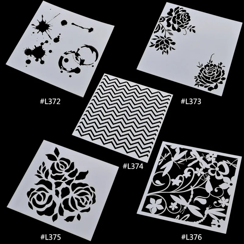 Она любит новые пластиковые цветы Многослойные трафареты сделай сам для