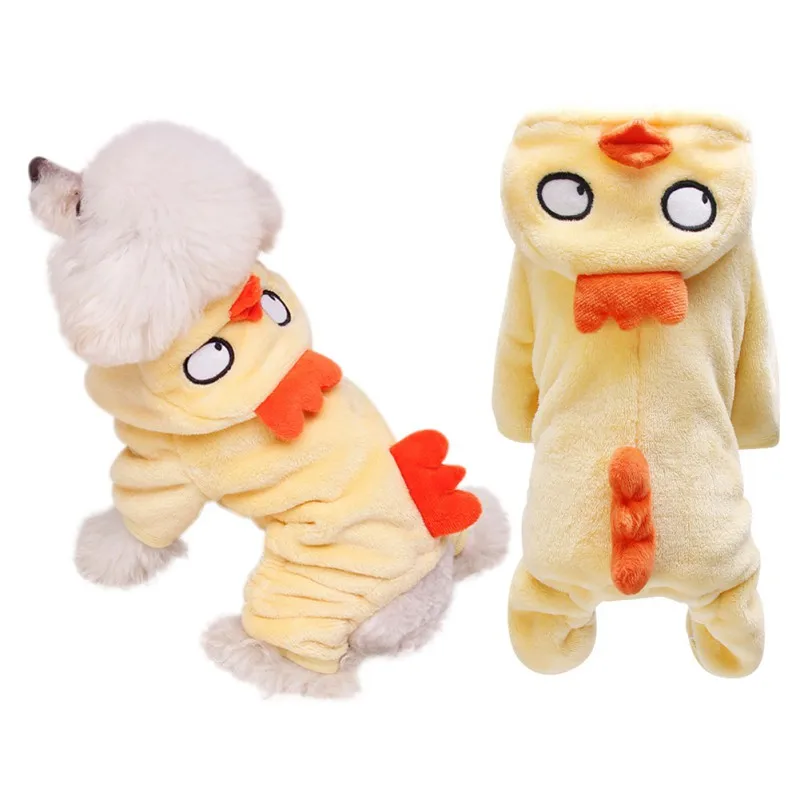 Цвет: желтый Милая Одежда для собак, костюм для чихуахуа, медведя, свинки, кофты для щенков, кролика, собаки, пальто, куртка, кролика, пижамы, одежда для мопса, бульдога - Цвет: Цвет: желтый