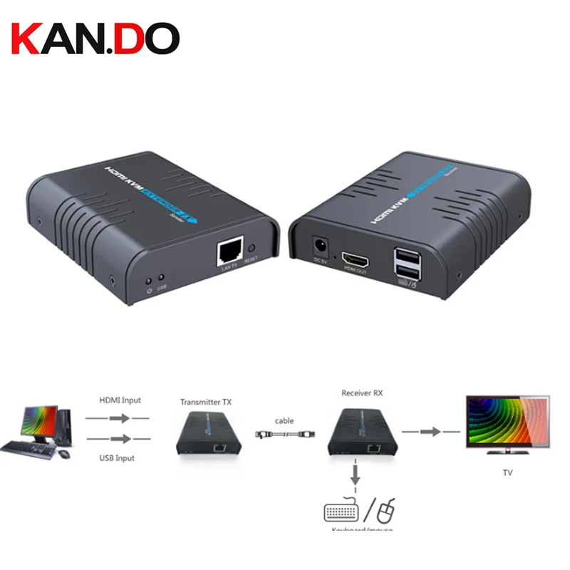 

373kvm USB HDMI удлинитель по одной utp Cat 5/5E/6/7 Ethernet кабель-Удлинительный сигнальный до 120 м/365Ft поддержка usb-клавиатуры Мышь