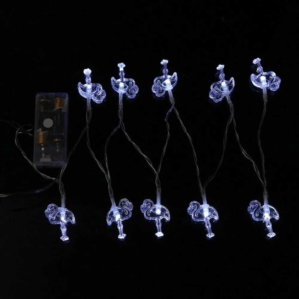 Мини 10 светодиодный светильник Фламинго струны уникальные в форме Феи гирлянды